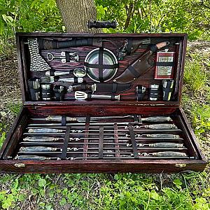 Дерев'яний кейс із набором шампурів "new Принц"