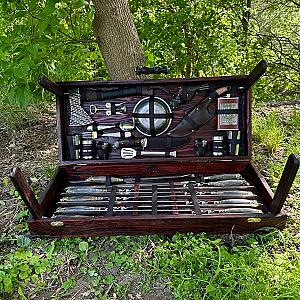 Дерев'яний кейс із набором шампурів "new Принц"