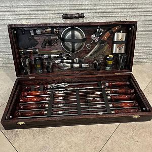 Дерев’яний кейс із набором шампурів «ПРИНЦ»