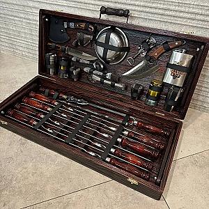 Дерев’яний кейс із набором шампурів «ПРИНЦ»