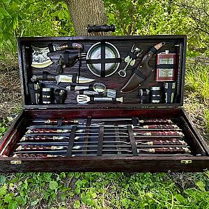 Дерев'яний кейс із набором шампурів «new Принц 2»