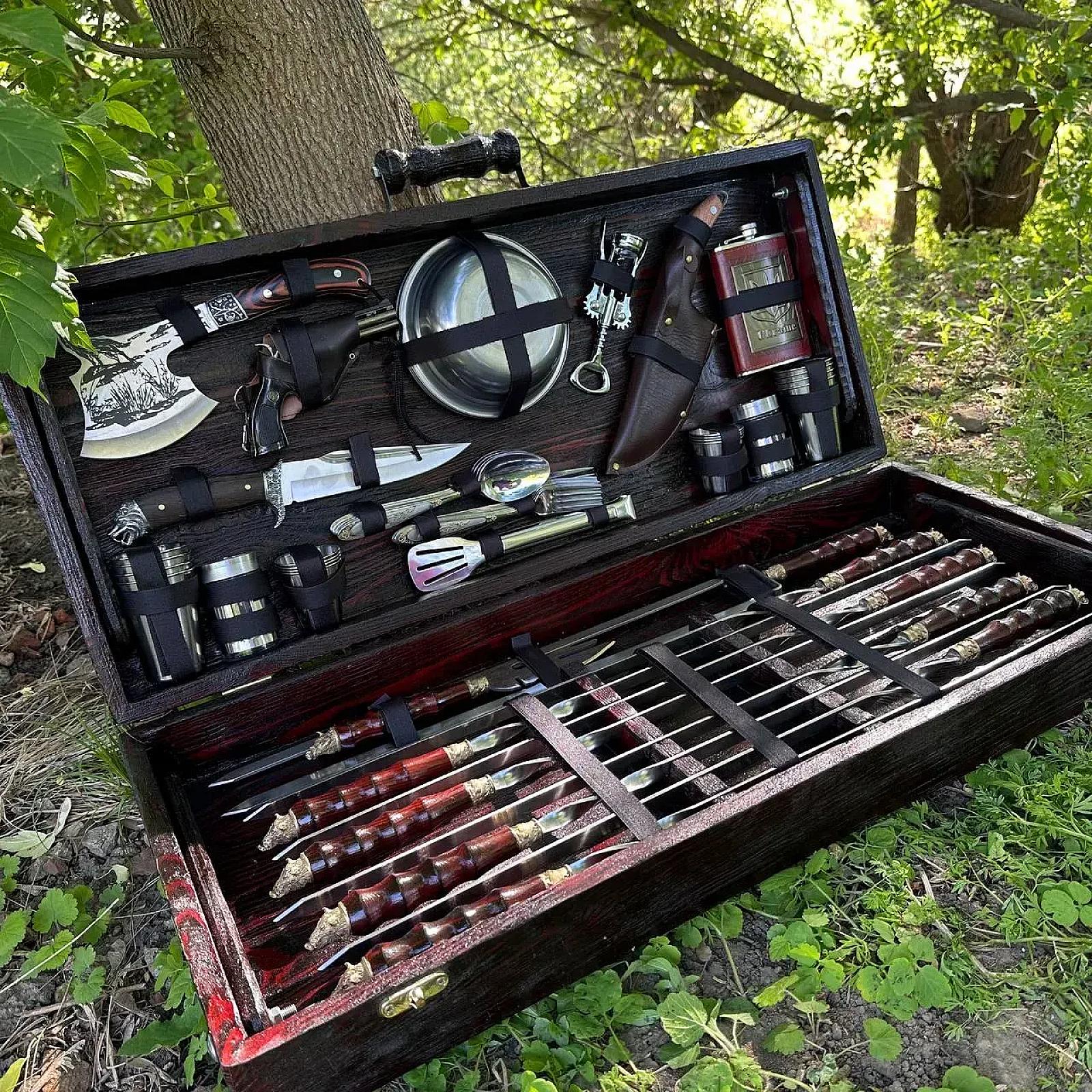 Дерев'яний кейс із набором шампурів «new Принц 2»