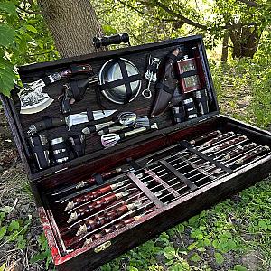 Дерев'яний кейс із набором шампурів «new Принц 2»