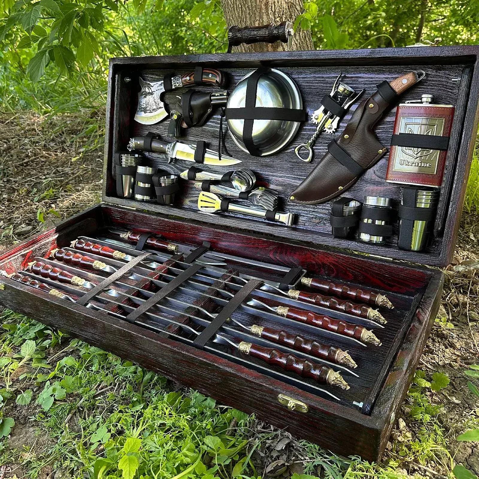 Дерев'яний кейс із набором шампурів «new Принц 2»