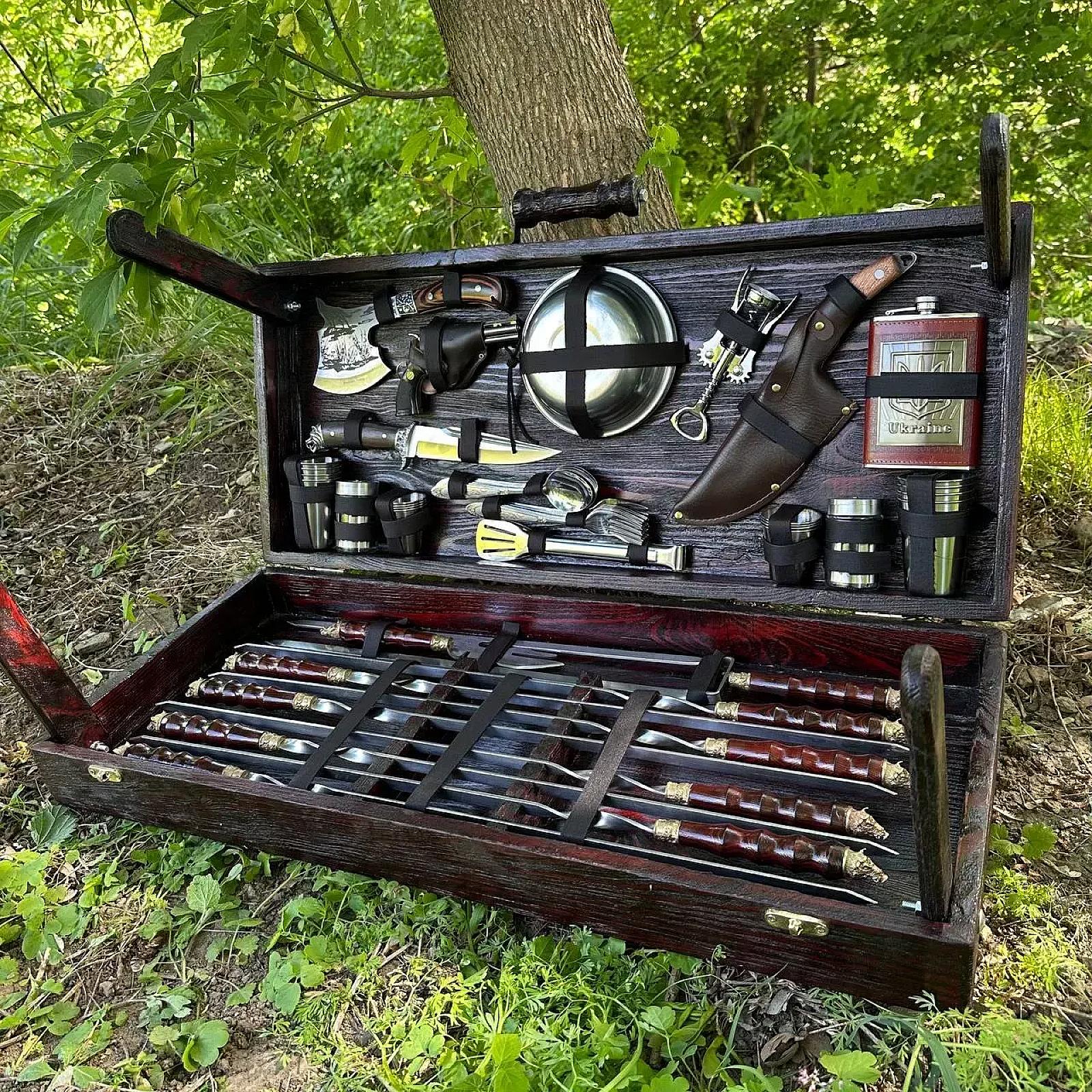 Дерев'яний кейс із набором шампурів «new Принц 2»