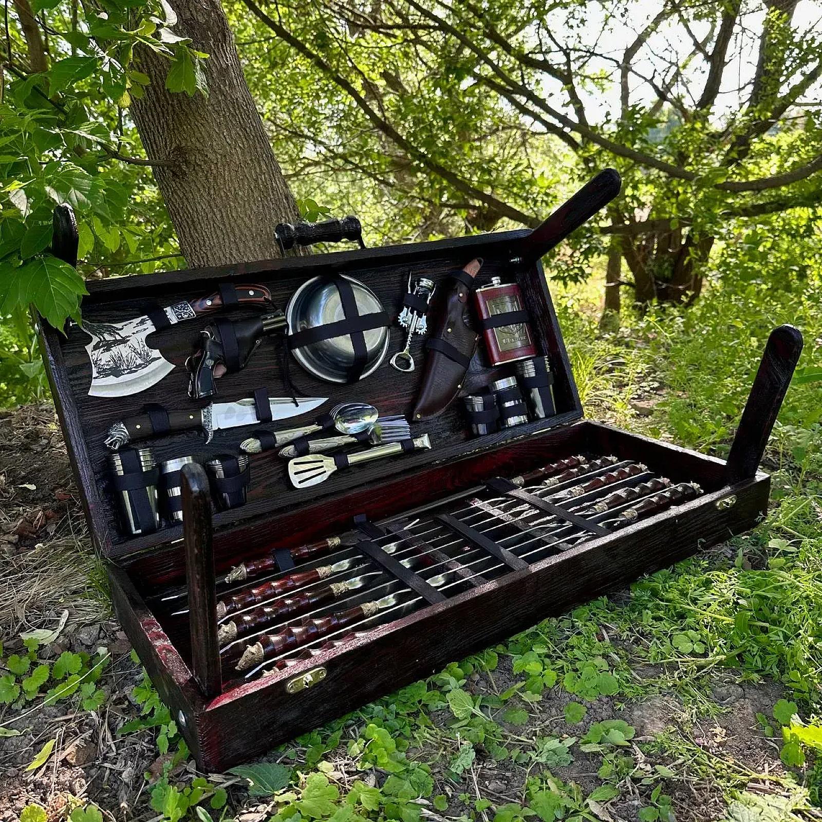 Дерев'яний кейс із набором шампурів «new Принц 2»