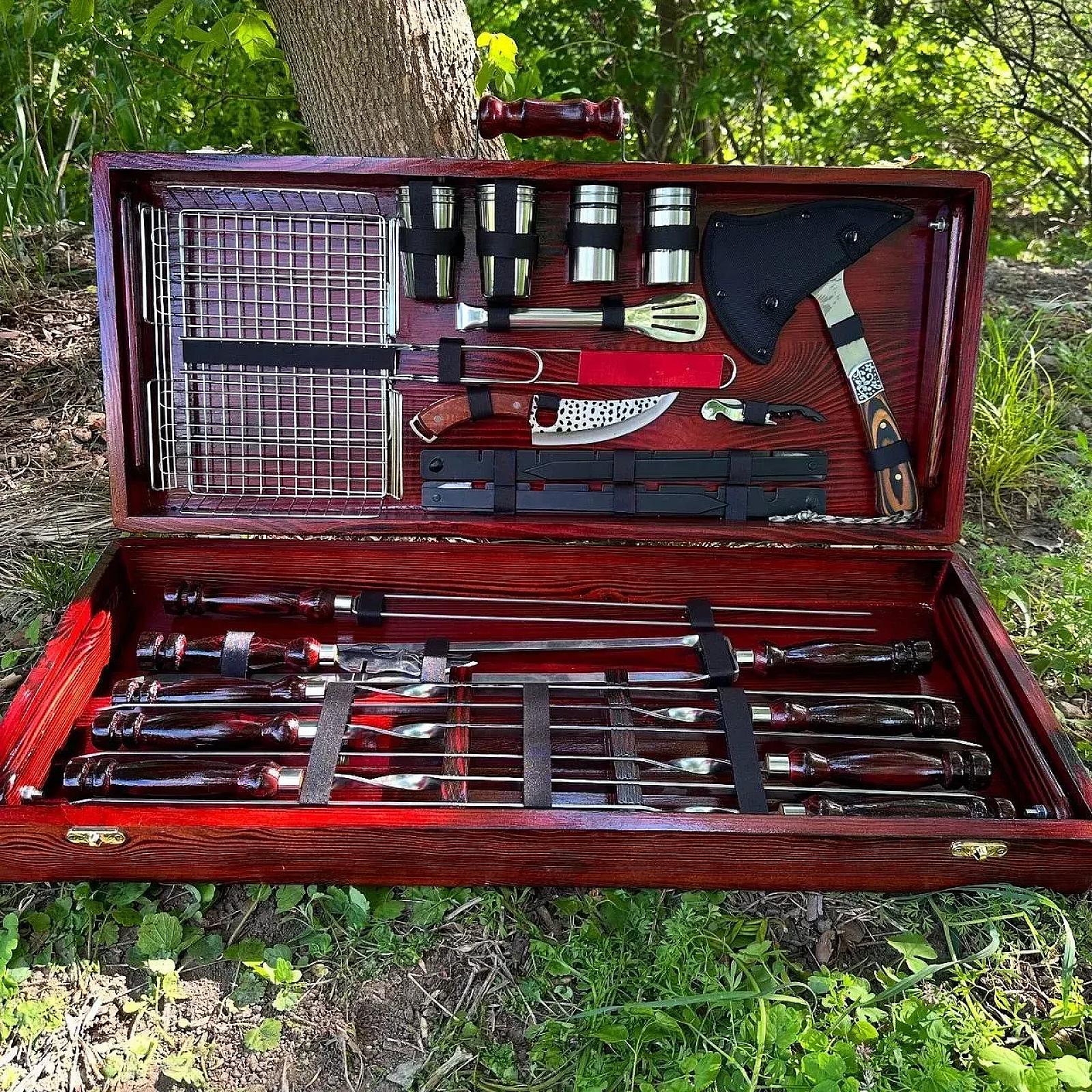 Дерев'яний кейс із набором шампурів «ЧИЛІ»