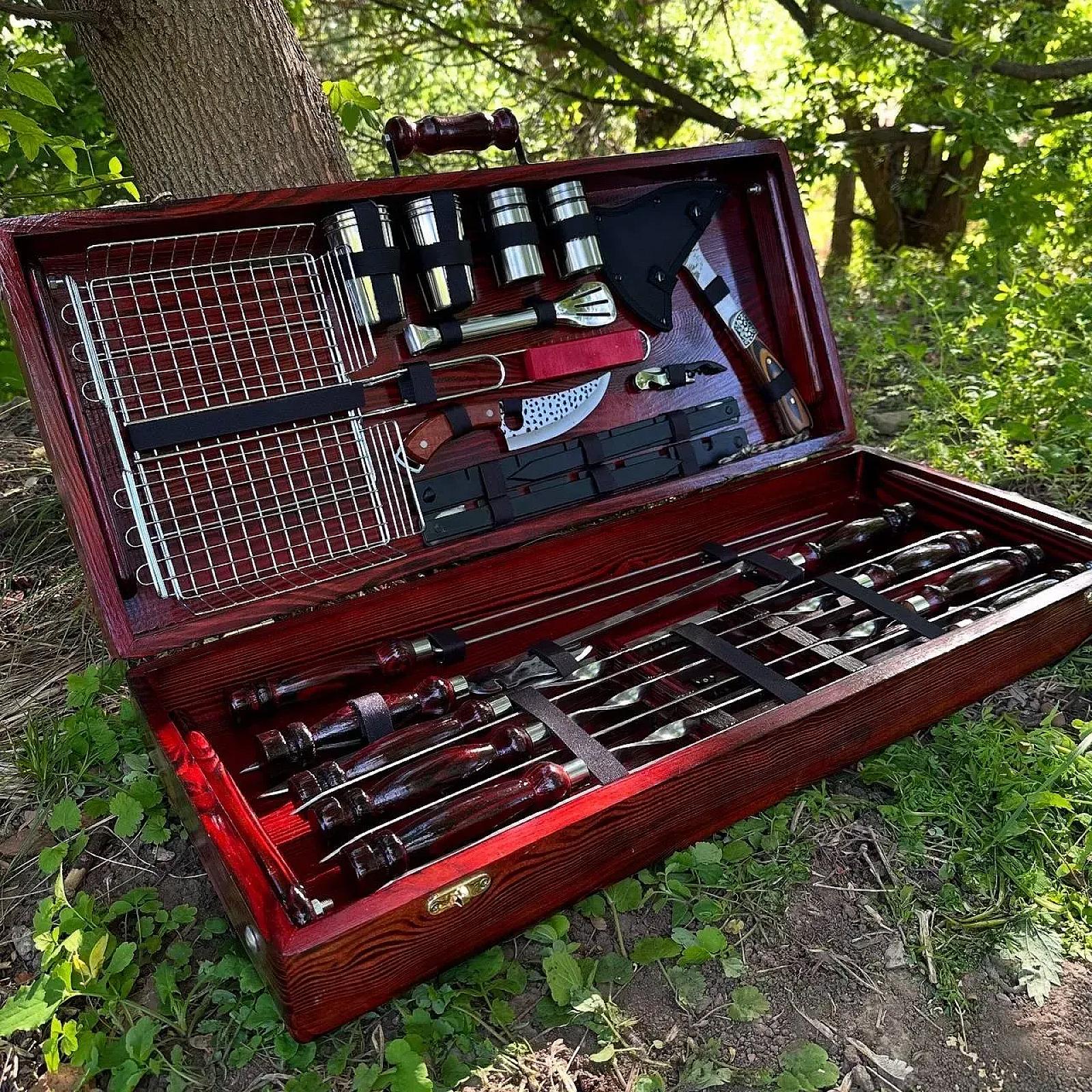 Дерев'яний кейс із набором шампурів «ЧИЛІ»