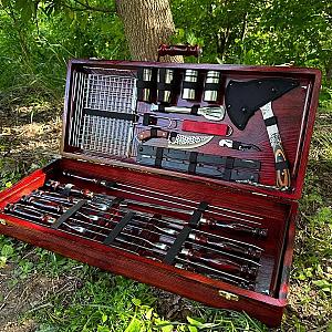 Дерев'яний кейс із набором шампурів «ЧИЛІ»