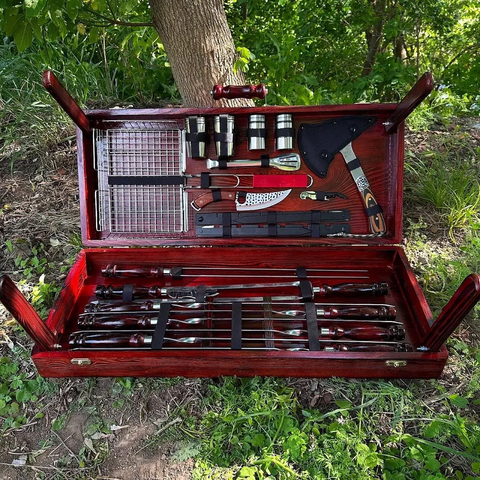 Дерев'яний кейс із набором шампурів «ЧИЛІ»