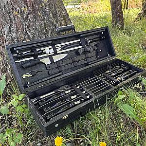 Дерев’яний кейс із набором шампурів «ШВАРЦ»