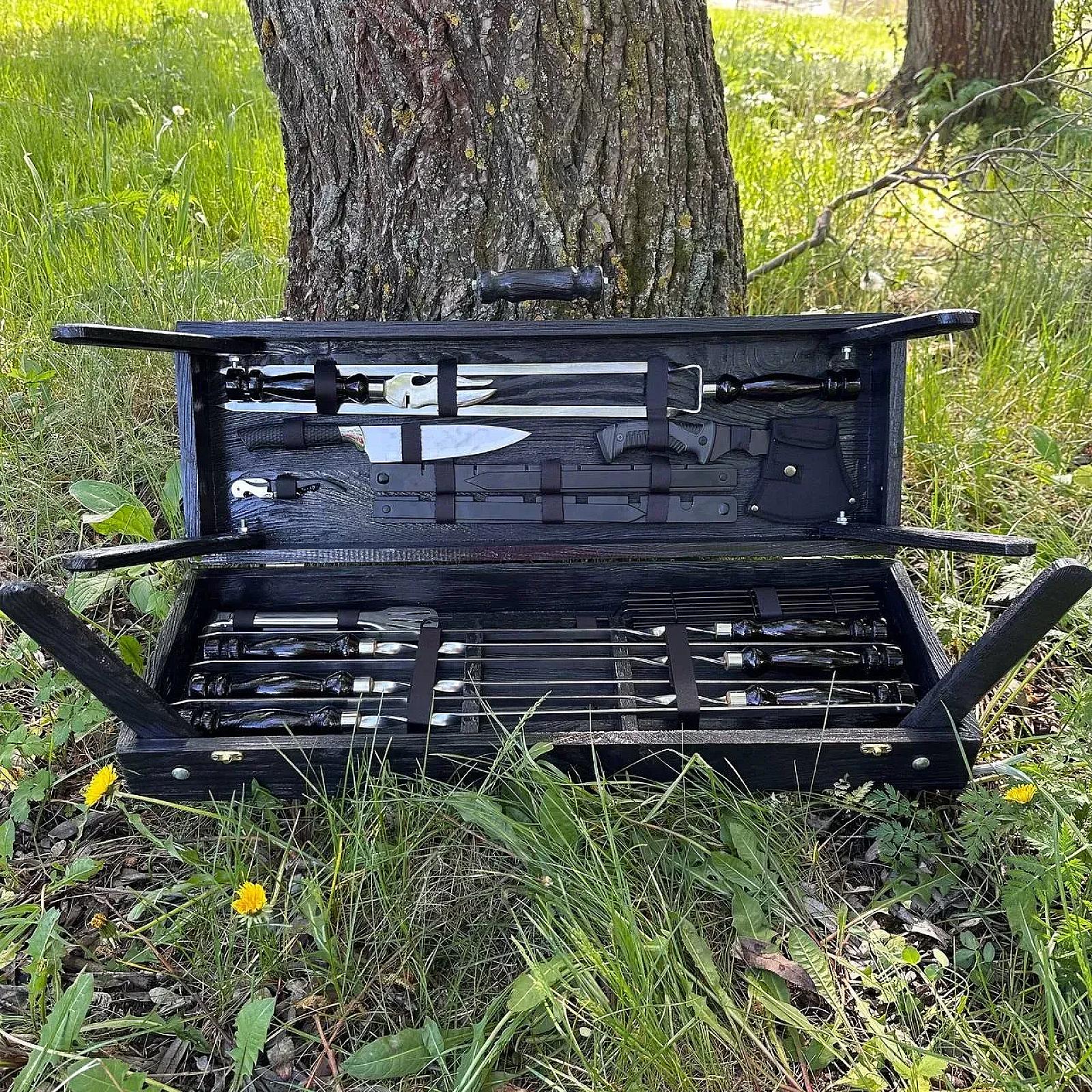 Дерев’яний кейс із набором шампурів «ШВАРЦ»