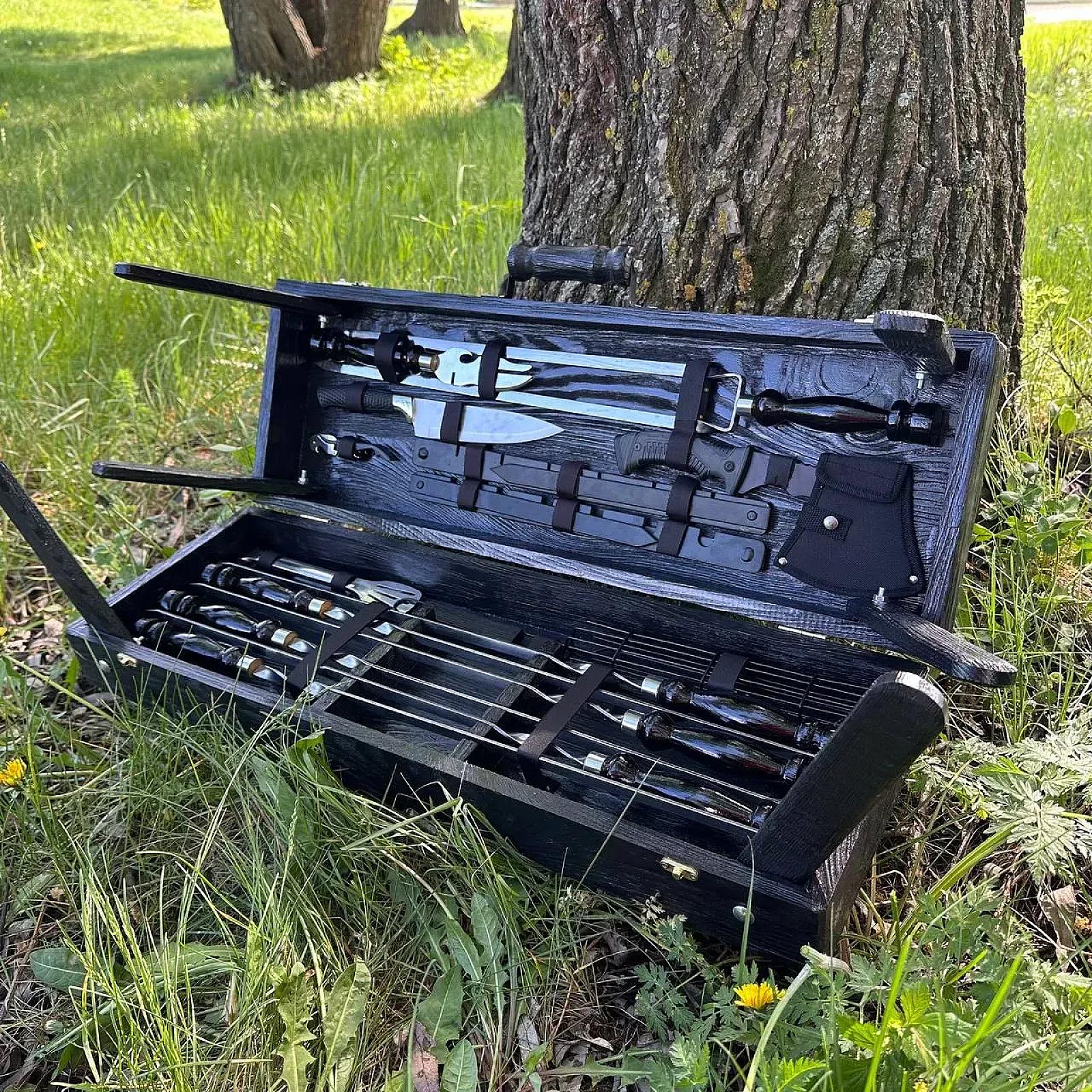 Дерев’яний кейс із набором шампурів «ШВАРЦ»