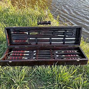 Ваше повідомлення Набір "ЗАПАЛ": шампурі у кейсі з дерева