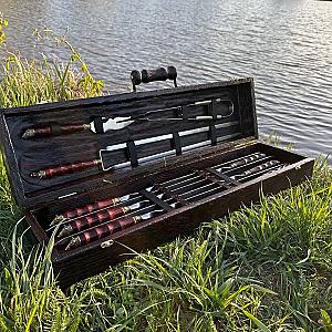 Ваше повідомлення Набір "ЗАПАЛ": шампурі у кейсі з дерева