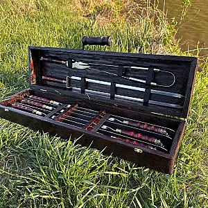 Ваше повідомлення Набір "ЗАПАЛ": шампурі у кейсі з дерева