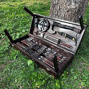 Дерев'яний кейс «ЛОРД» із набором шампурів