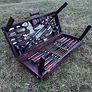 Дерев'яний кейс «МРІЯ» з набором шампурів