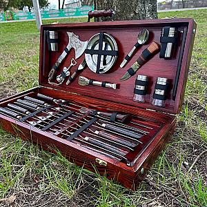 Дерев'яний кейс із набором шампурів «МАРС»