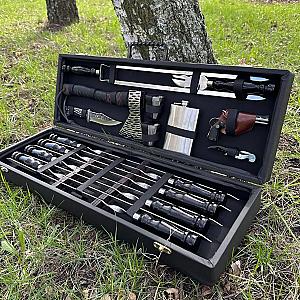 Дерев'яний кейс із набором шампурів "ЯГУАР"