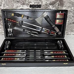 Дерев'яний кейс із набором шампурів "ВЕПР"