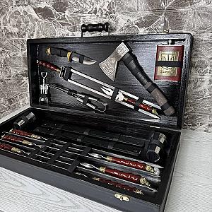 Дерев'яний кейс із набором шампурів "ВЕПР"