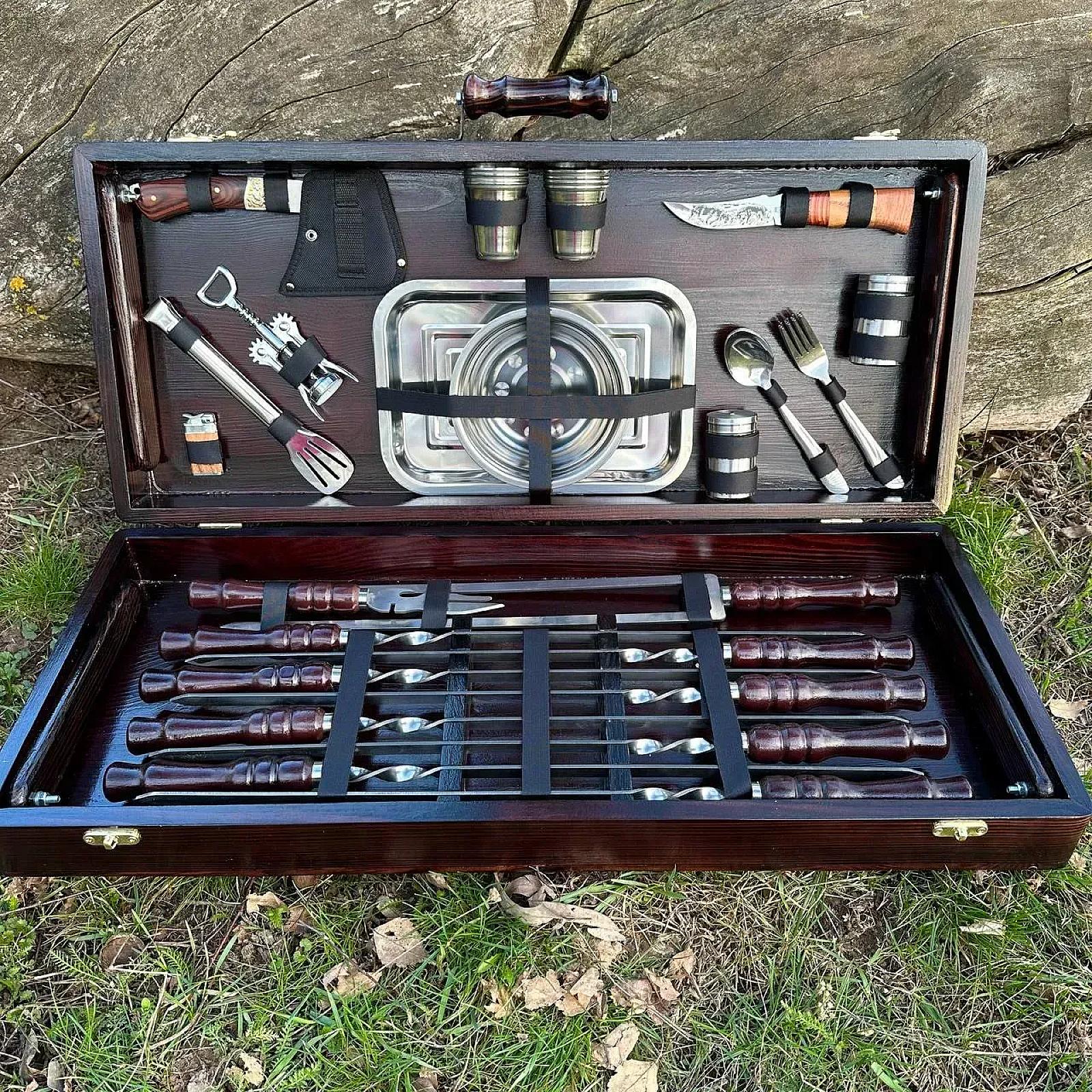 "БРУКЛІН" — шампури у дерев'яному кейсі (набір)