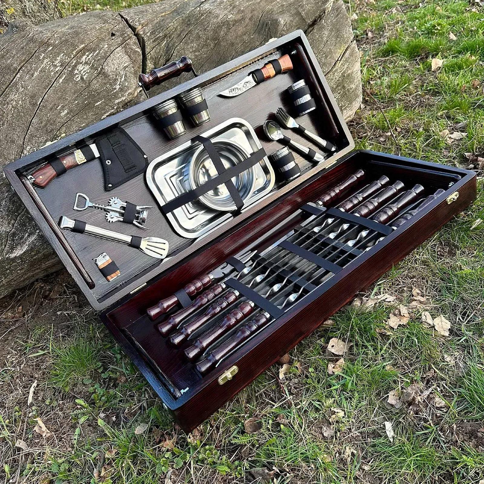 "БРУКЛІН" — шампури у дерев'яному кейсі (набір)