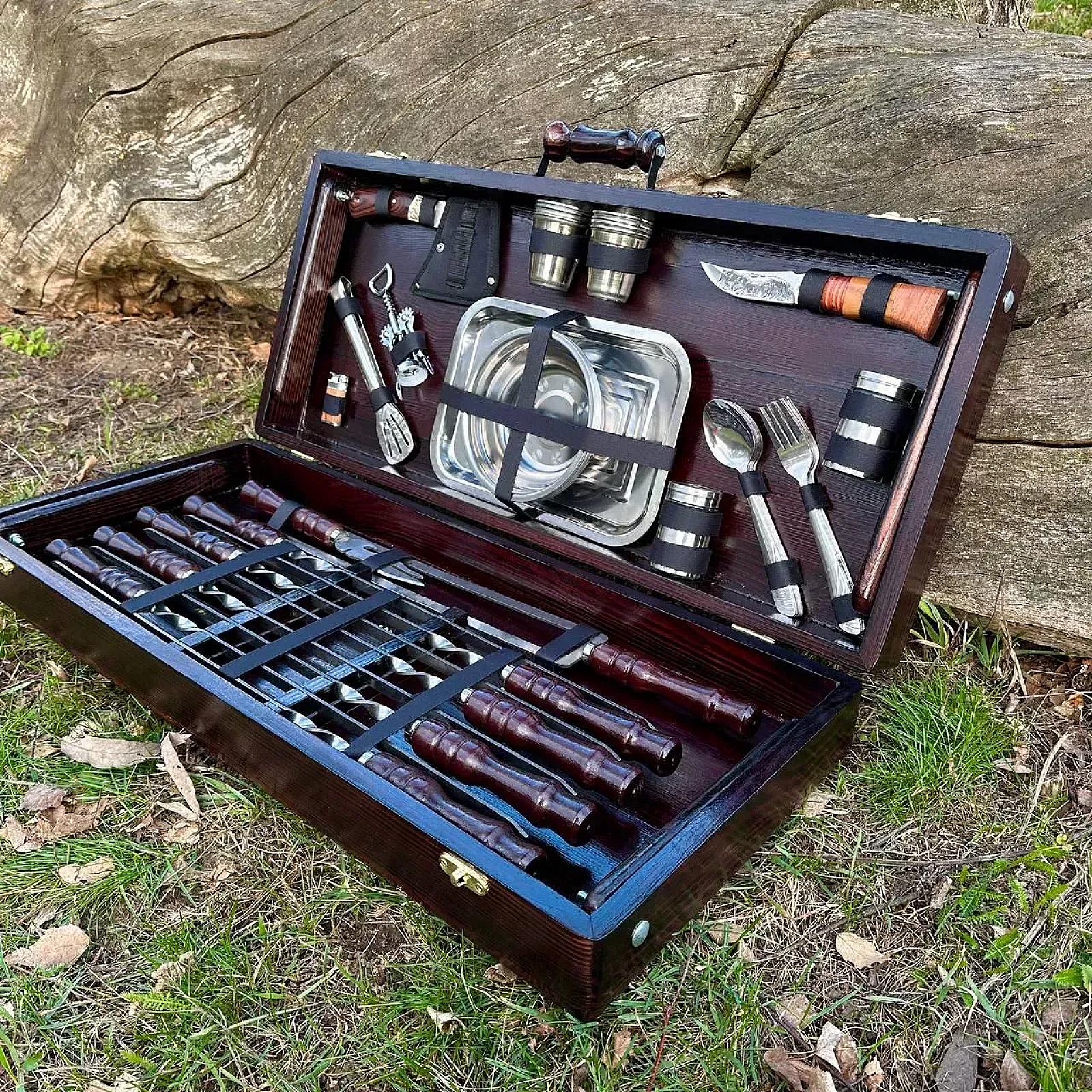 "БРУКЛІН" — шампури у дерев'яному кейсі (набір)