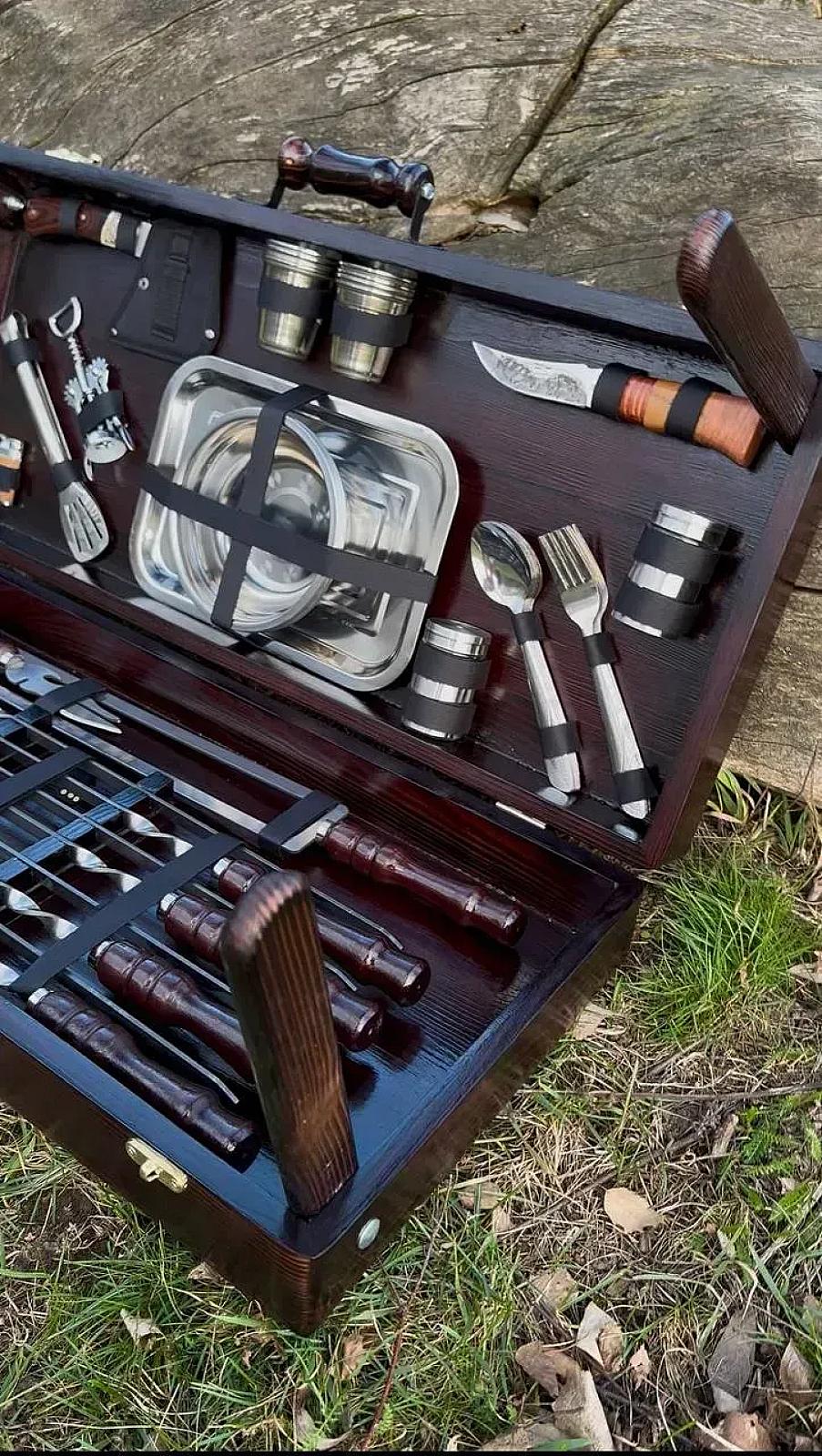 "БРУКЛІН" — шампури у дерев'яному кейсі (набір)