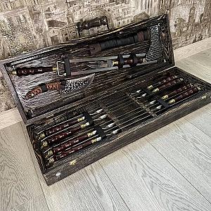 Набір шампурів «КАБАН» у дерев'яному кейсі