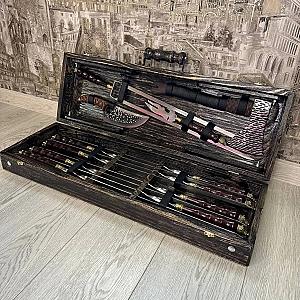 Набір шампурів «КАБАН» у дерев'яному кейсі