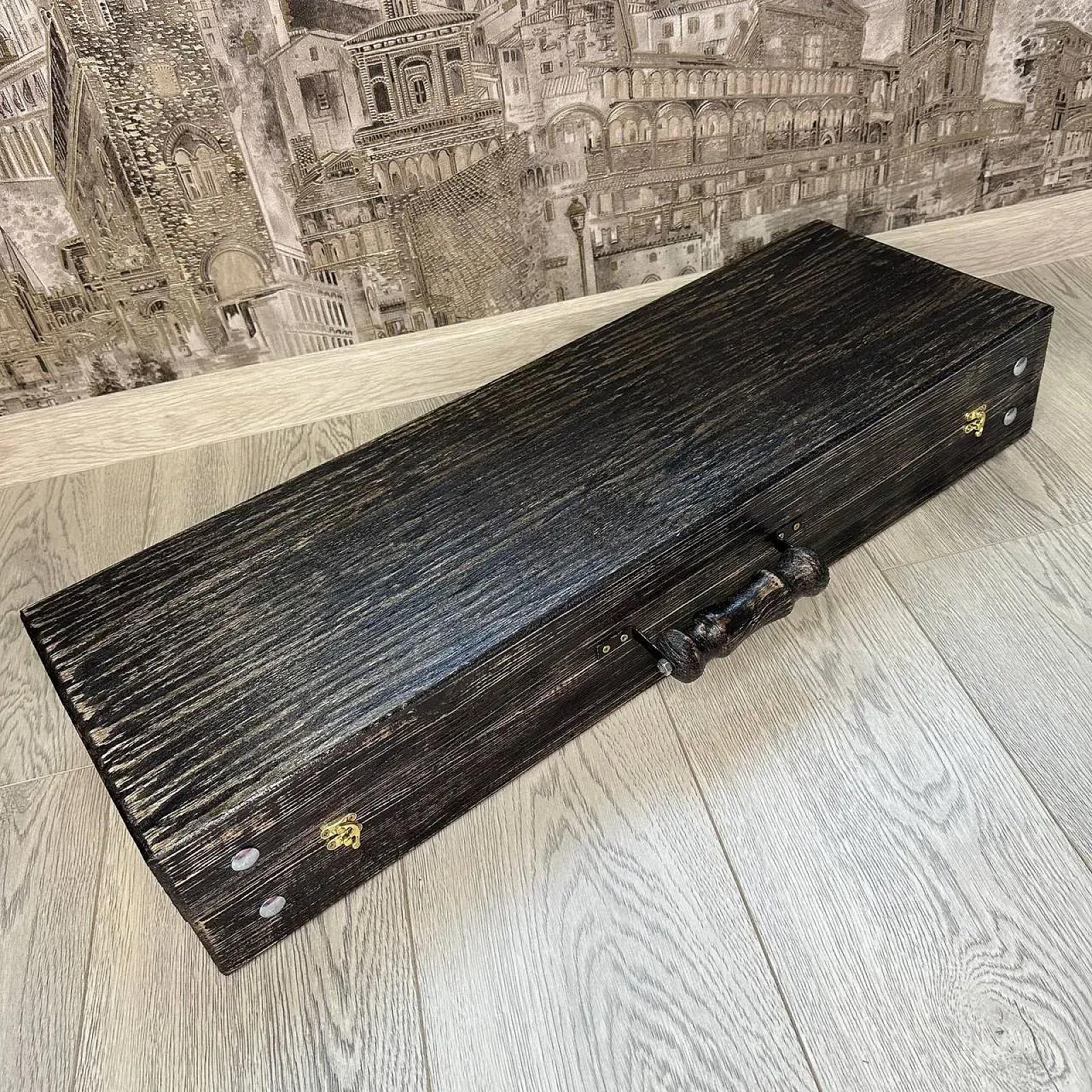 Набір шампурів «КАБАН» у дерев'яному кейсі