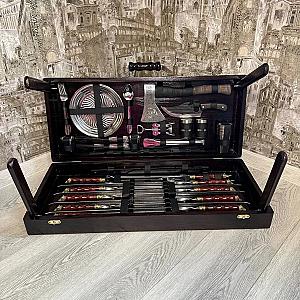 Дерев'яний кейс із набором шампурів «МАГНАТ»