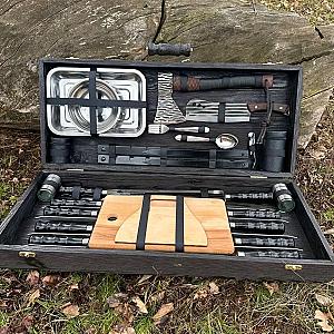 Дерев'яний кейс «ШТОРМ» із набором шампурів