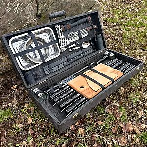 Дерев'яний кейс «ШТОРМ» із набором шампурів