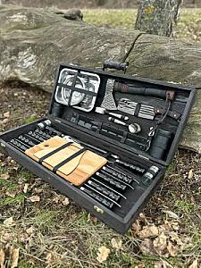 Дерев'яний кейс «ШТОРМ» із набором шампурів