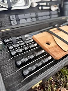 Дерев'яний кейс «ШТОРМ» із набором шампурів