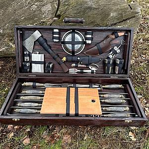 Дерев'яний кейс із набором шампурів «ВІВАТ»