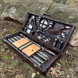 Дерев'яний кейс із набором шампурів «ВІВАТ»