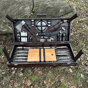 Дерев'яний кейс із набором шампурів «ВІВАТ»