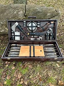 Дерев'яний кейс із набором шампурів «ВІВАТ»