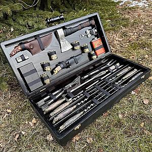 Дерев'яний кейс із набором шампурів «КОРОЛЬ»