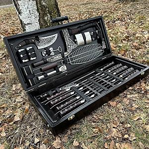 Дерев'яний кейс із набором шампурів "САМУРАЙ"