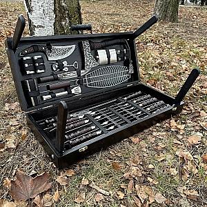 Дерев'яний кейс із набором шампурів "САМУРАЙ"