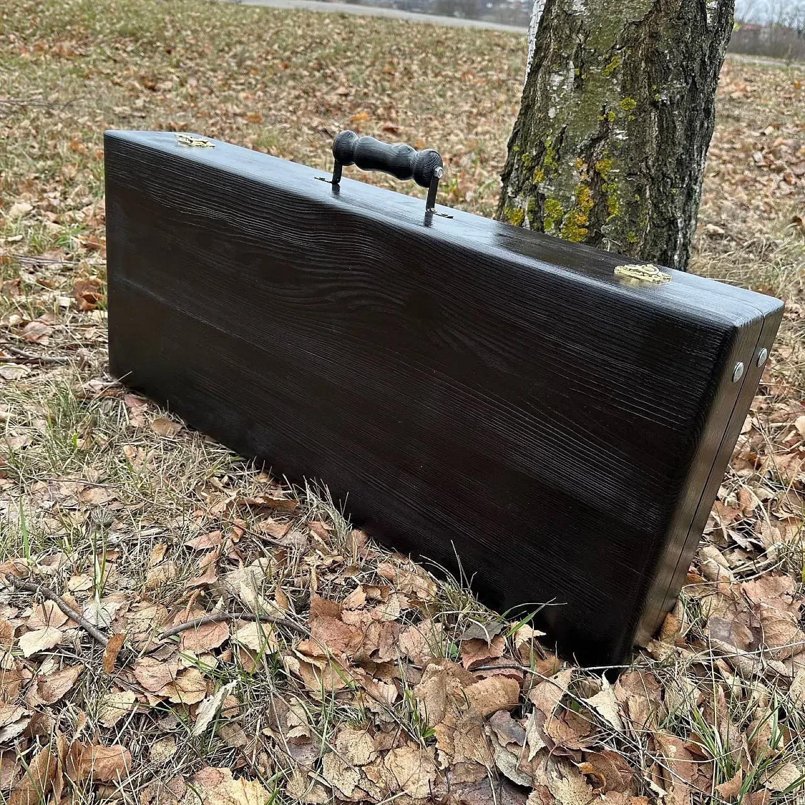 Дерев'яний кейс із набором шампурів "САМУРАЙ"