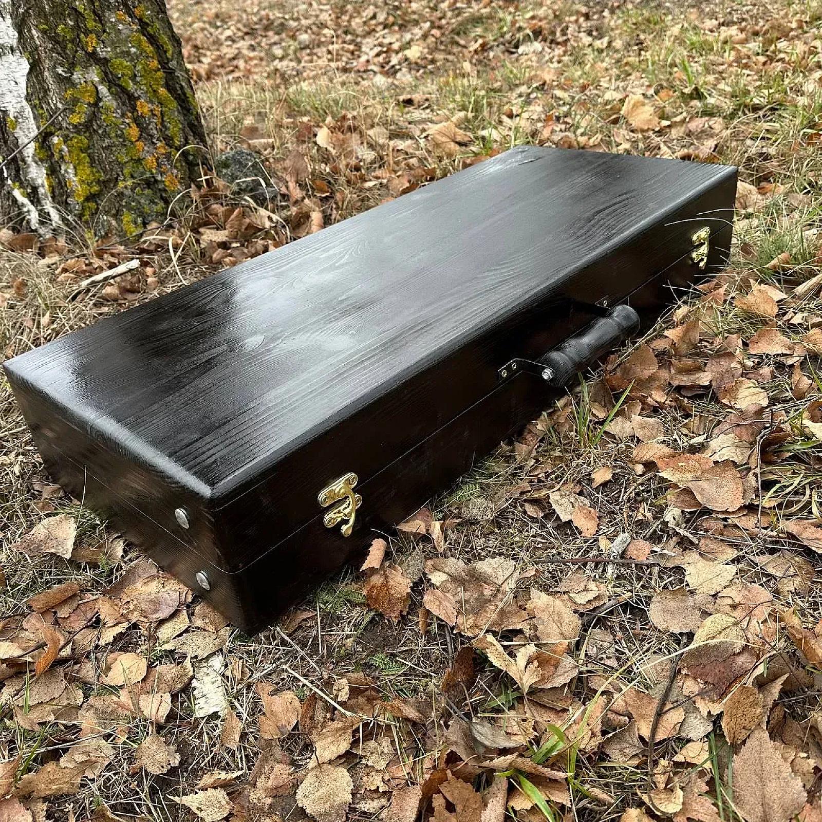 Дерев'яний кейс із набором шампурів "САМУРАЙ"