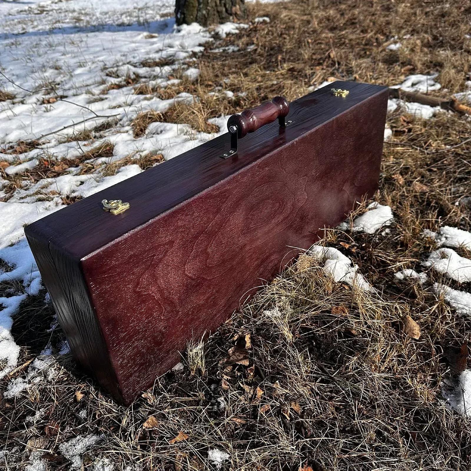 Набір шампурів «МАНДРІВНИК» у кейсі з дерева