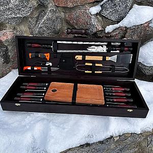 Дерев'яний кейс із набором шампурів «ФОРЕСТ»