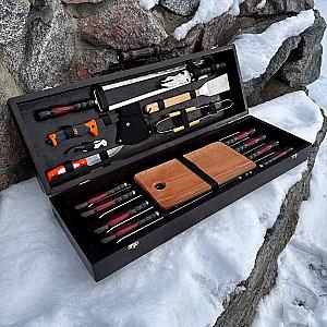 Дерев'яний кейс із набором шампурів «ФОРЕСТ»